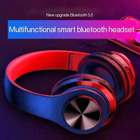 Nakano Miku Bluetooth Headphones, Hi-Fi Stereo Wireless Over Ear Headphones with Built-in Mic, The Quintessential Quintuplets Manga Cartoon Cosplay Prop for Family Leisure, Party, Travel - Blue in Kuwait