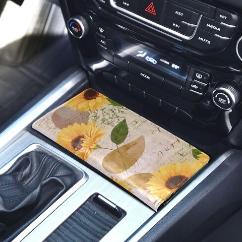 xigua البقرة طباعة تسجيل السيارة وحامل التأمين، وتسجيل الجلود وحامل بطاقة التأمين منظم صندوق قفازات السيارة للوثائق ورخصة القيادة والبطاقات 1 in Kuwait