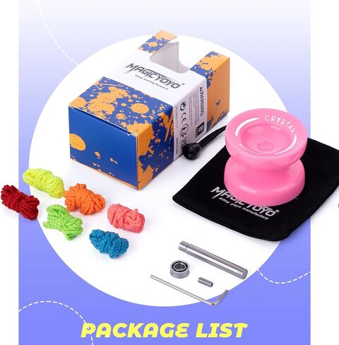 MAGICYOYO K2 Crystal Yoyo احترافية سريعة الاستجابة للأطفال المبتدئين، يويو ثنائي الغرض مع محمل يويو إضافي غير مستجيب للمتقدم + 12 خيط يويو + أداة إزالة + حقيبة تخزين (أخضر) in Kuwait