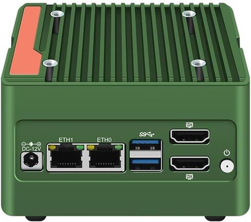 Mini PC i3-N305 4-Bay NAS Server Pocket Host DDR5 4 M.2 NVMe, DDR5 4800 MHz,Dual 2.5GbE LAN,2 USB 3.2 10Gbps Ports Micro Firewall Router (Green, 32G/512G) in Saudi Arabia