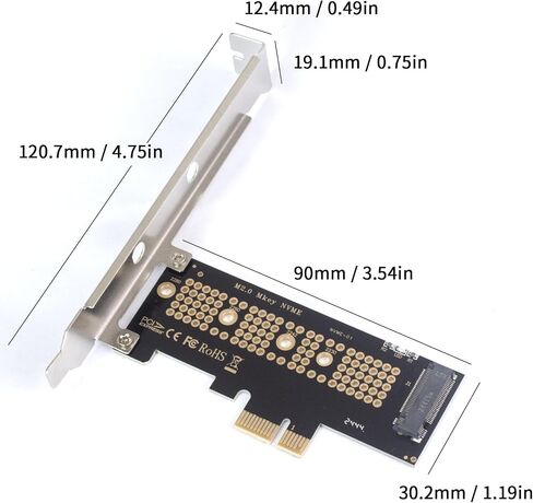 يدعم محول Duttek M.2 PCIE محول X1 ، فتحات NVME PCIE فتحة M.2 NVME X4 X8 X16 وتثبيت 2230/2242/2260/2280 SSD ، PCIE X1 للتثبيت M.2 NVME SSD in Kuwait