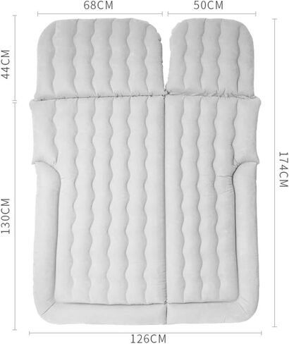 Inflatable SUV Air Mattress, Inflatable Air Mattress with Air Pump Inflatable Mattress Back Seat Bed Camping Inflatable Mattress Bed for SUV Car Camping Outdoor Travel (Grey) in Saudi Arabia