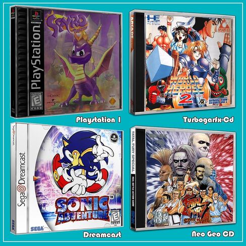 MALKO Video Game Protector Case Compatible with: PlayStation (PS1) Sega Dreamcast Neo Geo CD TurboGrafx-CD Games & Music CD Jewel Case | 10 Pack in Kuwait