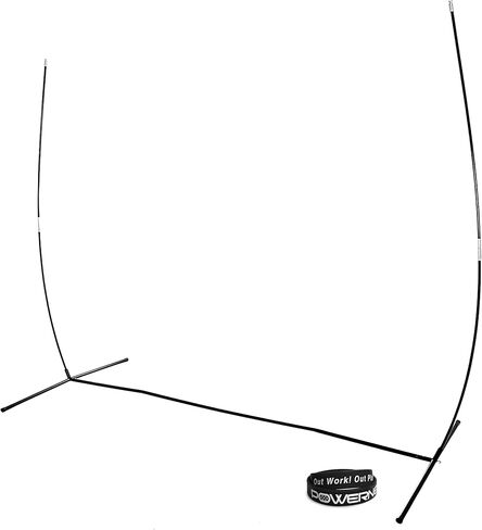 إطار معدني PowerNet وأعمدة من الألياف الزجاجية لاستبدال شبكة البيسبول اللينة 7x7 (الإطار فقط) | إطار بنمط القوس | الصلب الثقيل | أعمدة فيبرجلاس | يناسب شبكات التدريب PowerNet مقاس 7x7 بوصة in Kuwait