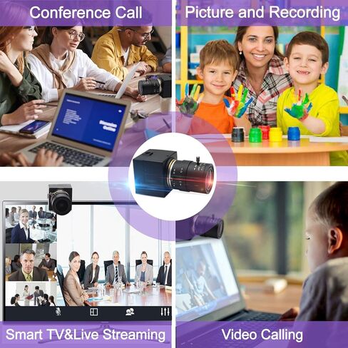 Hotpet 5MP Webcam 2.8-12mm Varifocal Lens USB Camera HD 2592X1944 USB with Camera Aptina Sensor Webcamera, Conference Camera Support OpenCV Most OS,Plug&Play,OTG 2.0, Focus Adjustable in Kuwait