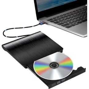 محرك أقراص DVD الخارجي ، محارق USB 3.0 محمولة CD CD +/- RW Drive ، مشغل DVD لـ ROM Rewriter Burner ، متوافق مع الكمبيوتر المحمول ، كمبيوتر سطح المكتب ، Windows Macbook Linux Mac OS