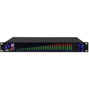 Audio Digital Equalizer,31-Band Stereo Graphic Equalizer, LED Spectrum Display, 10 Preset Effects,Signal Processors for Recording Studio(1)