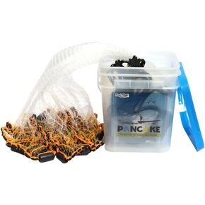 BasicGear Pancake Cast Net – Heavy-Duty 1.0+ lb/ft Weights, 4ft to 12ft Radius, Multiple Mesh Sizes, Pro Grade, Freshwater & Saltwater