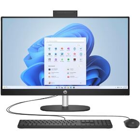 HEWLETT PACKARD HP 27-cr0055m 27"" FHD All-in-One AMD Ryzen 7 7730U 2.0GHz 16GB RAM 1TB SSD WLAN BT Cam WiFi Windows 11 Home (Renewed), black