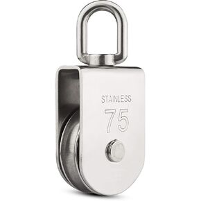 Iceyon M100 Single Pulley Block, 304 Stainless Steel Heavy Duty Swivel Pulley Block, for Lifting, Cable Loading 1500kg/3306lbs (M100) in Saudi Arabia