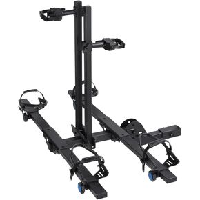 Young Electric 2-Bike Rack Mate R, Hitch-Mount Platform E-Bike Rack with Ramp, 200 lbs Capacity, Fits Car, SUV, Truck, RV, Van with 2-Inch Receiver and Up to 5-Inch Fat Tires Bicycle