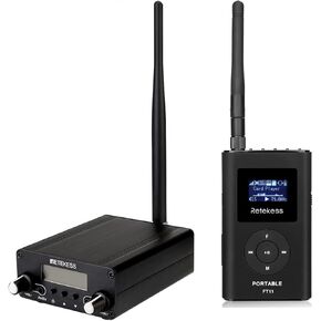 جهاز إرسال Retekess TR508 FM للكنيسة ، ومحطة استريو راديو طويلة المدى ، و Retekess FT11 FM Transmitter Portable FM جهاز إرسال للكنيسة مع الميكروفون