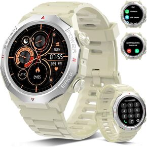 Military Smart Watches for Men(Answer/Make Calls), 1.39"HD Fitness Watch, 24/7 Heart Rate Sleep Monitor, Smart Watch for Men 110+ Sport Modes, 30Day, IP68 Waterproof Smartwatch for Android iOS, Black