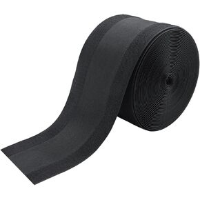 IHKFILAN Carpet Cord Cover Carpet Cable Management Under Desk Cable Grip Strip Black Hook and Loop Tape Cable Polyester Cover Protect Cables to Prevent Tripping Over Wires for Homes & Office (30ft)