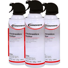 Innovera Canned Air Duster Cleaner, 10 Oz Can, 3 Pack