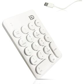 Wired USB C Numeric Keypad Numpad 18 Keys Portable Financial Accounting for Laptop PC Computer Notebook, Big Print Letters