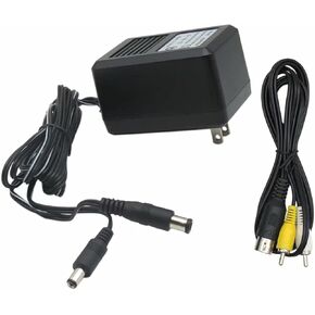 USonline911 Premium AC Power Supply Adapter and AV Cable for SEGA Genesis 1 Original MK1601 Gaming Systems Console Game Bundle Set Accessory