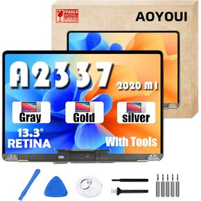 استبدال الشاشة لـ MacBook Air 13.3 "A2337 2020 Year EMC 3598 Retina Full LCD Display Assembly 2560x1600 (Gray)
