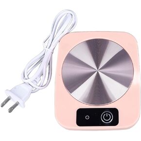 Electric Mug Warmer, US Plug 110V Safe Warming PP Cup Warmer Durable Ideal Present 55℃ for Home (Pink)