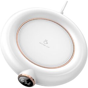1Pc USB Electric Heating Coaster for Coffee Tea Beverages Temperature Control Mug Warmer for Home Office Travel Keeps Drinks Warm Long