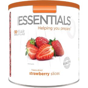 Emergency Essentials, Freeze-Dried Strawberry Slices, Bulk Freeze-Dried Fruit, 30-Year Shelf Life, 6.4-oz. Large Can