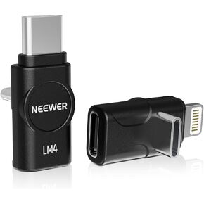 مجموعة محول Neewer LM4 USB Type C OTG (حزمة 2) ، USB C إلى USB C + USBC إلى iOS لـ iPhone iPad Android Phone CM28 Pro CM28 Ultra CM28 Wireless Mic استخدام أثناء الشحن ، وليس لشحن PD سريعًا
