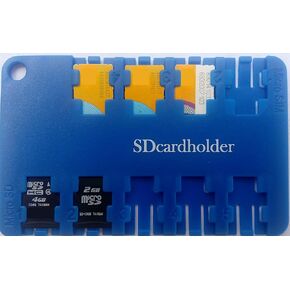 Micro SIM & Micro SD Memory Card Organizer Ultra Thin Credit Card Size Holder
