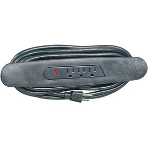Global Industrial Plastic Cart Three Outlet Power Strip with 10' Cord