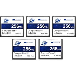 Dogfish 5 Pack 256MB Compact Flash Memory Card High Performance Industrial CF Type I Card FAT16 for Industrial Equipment and Vintage Digital Cameras