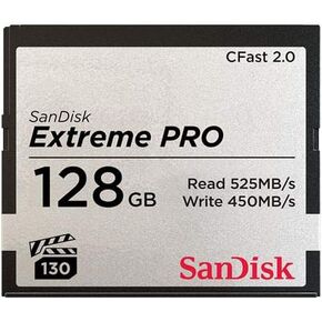 Sandisk Extreme Pro - Flash memory Card - 128 GB - CFast 2.0 - Silver (SDCFSP-128G-A46D)