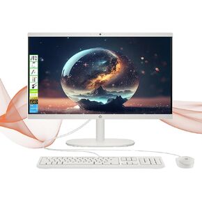 HP 21.5" FHD All-in-One 2025 Upgraded Desktop Computer | Intel Celeron CPU | 32GB RAM | 1TB SSD + 128GB Portable SSD | RJ-45| Fast Wi-Fi 6| Long-Battery Life| Windows 11| Keyboard & Mouse| LE Bundle