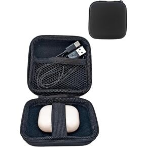 Small Waterproof Tech Organizer Pouch (3.86x3.86x1.5in) - Compact Travel Storage Bag for Chargers, Cables & Gadgets, Internal Space 3.31x3.31x1.18in (Black)
