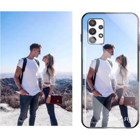 IVY Customized Exclusive Tempered Glass Case for Samsung Glaxy A15 A25 A35 A55 A05S A05 A14 5G A53 A42 A13 A52 A32 A73 A33 A23 Custom for Valentines Birthday Xmas Gifts Photo & Enterprise Logo