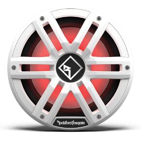 Rockford Fosgate M2D2-10S-G2 Color Optix 10" DVC 2-Ohm Multicolor LED Lighted Marine Subwoofer for Sealed Enclosure 400 Watts RMS / 1600 Watts Peak - White/Stainless