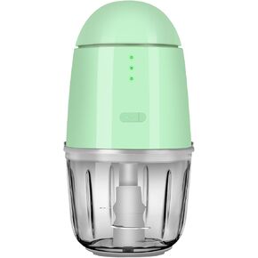 Food Processor - Cordless Mini Food Processor & Portable Small Food Chopper for Vegetables Fruit Salad Onion Garlic,Kitchen, 1.3Cup 10 0z,150 Watts,Glass Container Dishwasher Safe (Green)