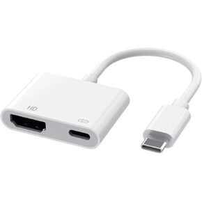 USB C to HDMI Adapter for iPhone 15/16 4K, USB Type C Digital AV Adapter w 100W PD Charging, Compatible for iPhone 16/16 Plus/16 Pro/16 Pro Max/15/15 Pro/15 Pro Max to HDTV Projector Monitor (4K 30Hz)