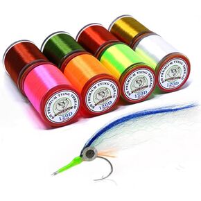 Fly Tying Thread 8 Colors 120D High Strength Nylon Fly Fishing Thread Fly Tying Materials for Saltwater Fly Patterns
