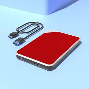 2.5" External Hard Drive Enclosure USB 3.0 to SATA III (6Gbps), Tool-Free for SSD/HDD 7-9.5mm - Compatible with Windows/Mac/PS5/Xbox (White)