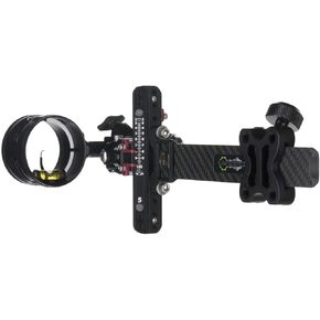 Axcel - LANDSLYDE Carbon Pro Slider Sight w/AV-41 Scope - Single Pin - .019 Green Fiber - Black