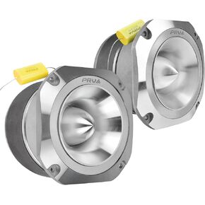 PRV AUDIO TW700Ti-CR 4 Inch Titanium Bullet Tweeter 240 Watts, 8 Ohm Chrome Super Tweeter, Built-in Capacitor Pro Audio High Frequency Driver (2 Tweeters)