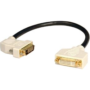 Tripp Lite DVI Dual Link Link Extension Adapter Cable مع 45 درجة قابس يسار (DVI-D M/F) 1-FT. (P562-001-45L)
