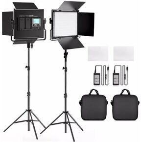 ضوء التصوير L4500K ضوء الفيديو 2 مجموعة مع ترايبود dimmable ضوء بانلي ضوء لاستوديو الصور المصورة مصباح LED