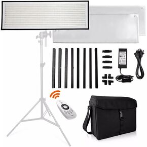 30x90cm Daylight LED Light Panel 5500K Dimmable Photography Light with Soft Cloth Remote Control and Bag