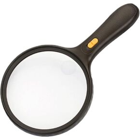 Elderly Reading with Magnifying Glass and Lens Handheld 3LED Light