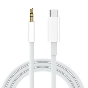 USB C to 3.5mm Audio Aux Jack Cable, Aux Cord, Type C to 3.5mm Headphone Car Stereo Cord Compatible with iPhone 16 Plus /15 Pro Max Galaxy S25 S24 S23 S22 Note 20, Pixel 5 XL (White)