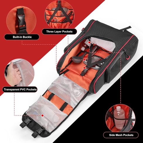 Large Camp Kitchen Organizer - Hanging Camp Utensil Storage Bag with Paper Towel Holder, Multi-Pockets & Zippered Compartments - Portable Outdoor Cookware Bag for BBQ, RV, Hiking & Travel in Saudi Arabia