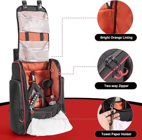 Large Camp Kitchen Organizer - Hanging Camp Utensil Storage Bag with Paper Towel Holder, Multi-Pockets & Zippered Compartments - Portable Outdoor Cookware Bag for BBQ, RV, Hiking & Travel in Saudi Arabia
