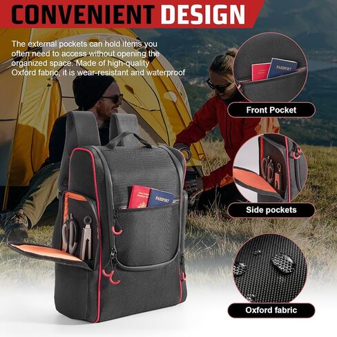 Large Camp Kitchen Organizer - Hanging Camp Utensil Storage Bag with Paper Towel Holder, Multi-Pockets & Zippered Compartments - Portable Outdoor Cookware Bag for BBQ, RV, Hiking & Travel in Saudi Arabia