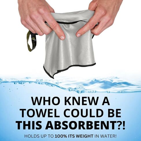 Backpacking Ultralight Quick Dry Microfiber Soft Fast Drying Hand and Face Towel Wash Cloth Camping Yoga Hiking Active Lifestyle Small (Gray, Small) in Kuwait