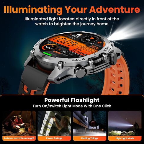 Hwagol Smart Watches for Men (Call/Notification),1.52''HD Military Smart Watch with Heart Rate/Sleep Monitor/Pedometer for Android and iOS,DIY Design Fitness Tracker,1 Pack with 2-Piece Look Set in Saudi Arabia